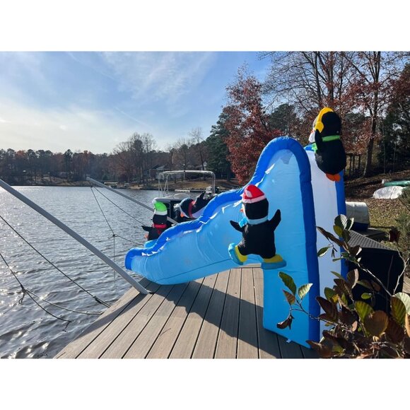 🆕6FT Christmas Inflatables Penguin Slide Blow Up Build-in LED Outdoor Decor - Picture 3 of 10